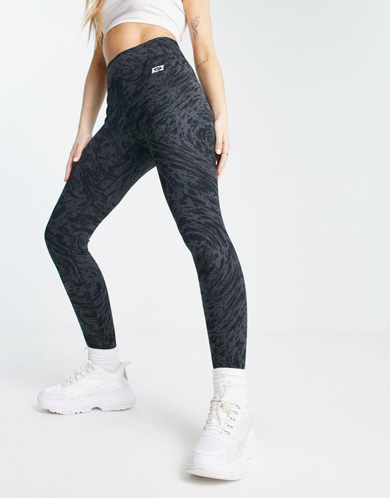 商品NIKE|Nike Training Icon Clash One Dri-FIT high rise printed 7/8 leggings in black,价格¥537,第1张图片