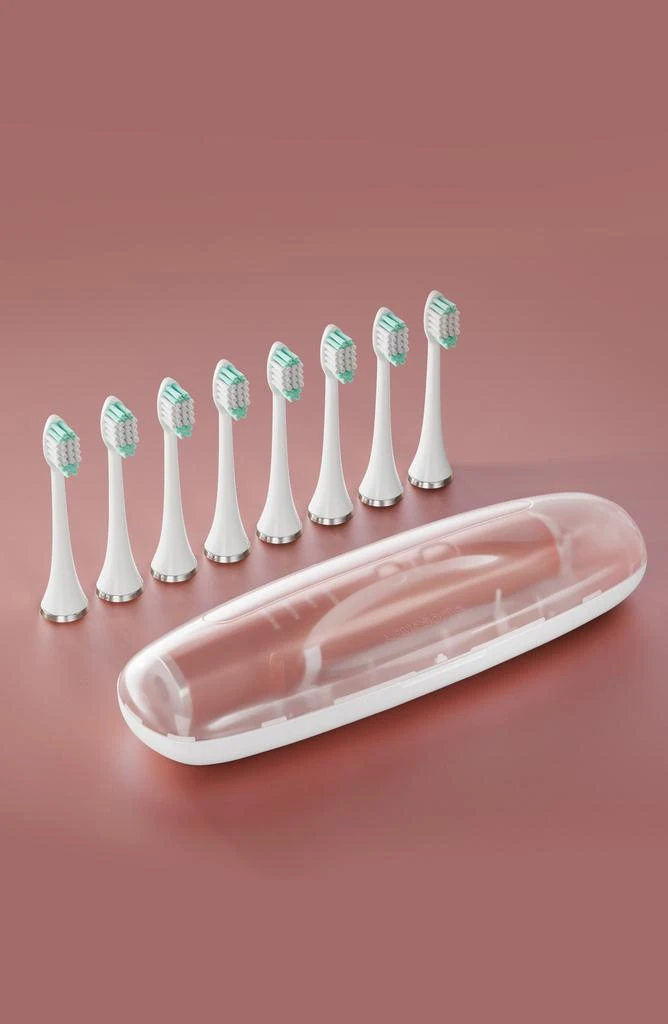 商品AquaSonic|VIBE Series Pink UltraSonic Whitening Toothbrush with 8 DuPont Brush Heads & Travel Case,价格¥304,第5张图片详细描述