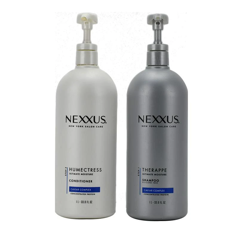 商品Nexxus|美国直邮Nexxus鱼子酱弹性蛋白滋养保湿洗发水1L+护发素1L套装,价格¥316,第1张图片详细描述
