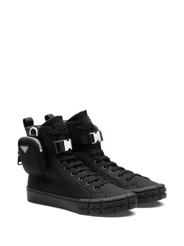 商品Prada|Sneakers high-top Prada Wheel in Re-Nylon,价格¥6686,第4张图片详细描述