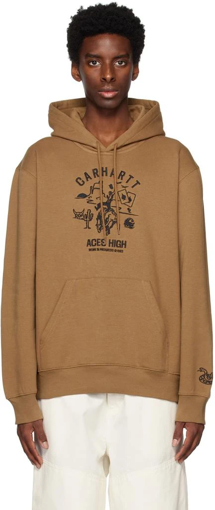 商品Carhartt WIP|Brown Souvenir Valley Hoodie,价格¥707,第1张图片