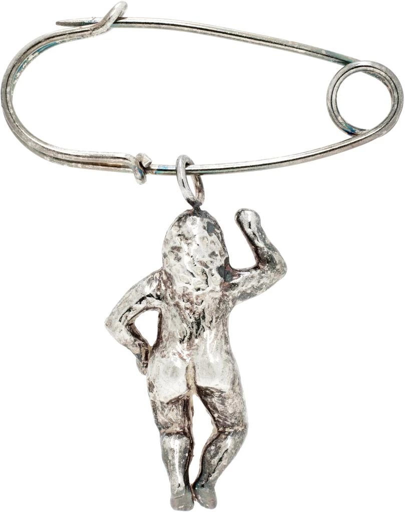 商品Georgia Kemball|SSENSE Exclusive Silver Person Pin,价格¥3001,第2张图片详细描述