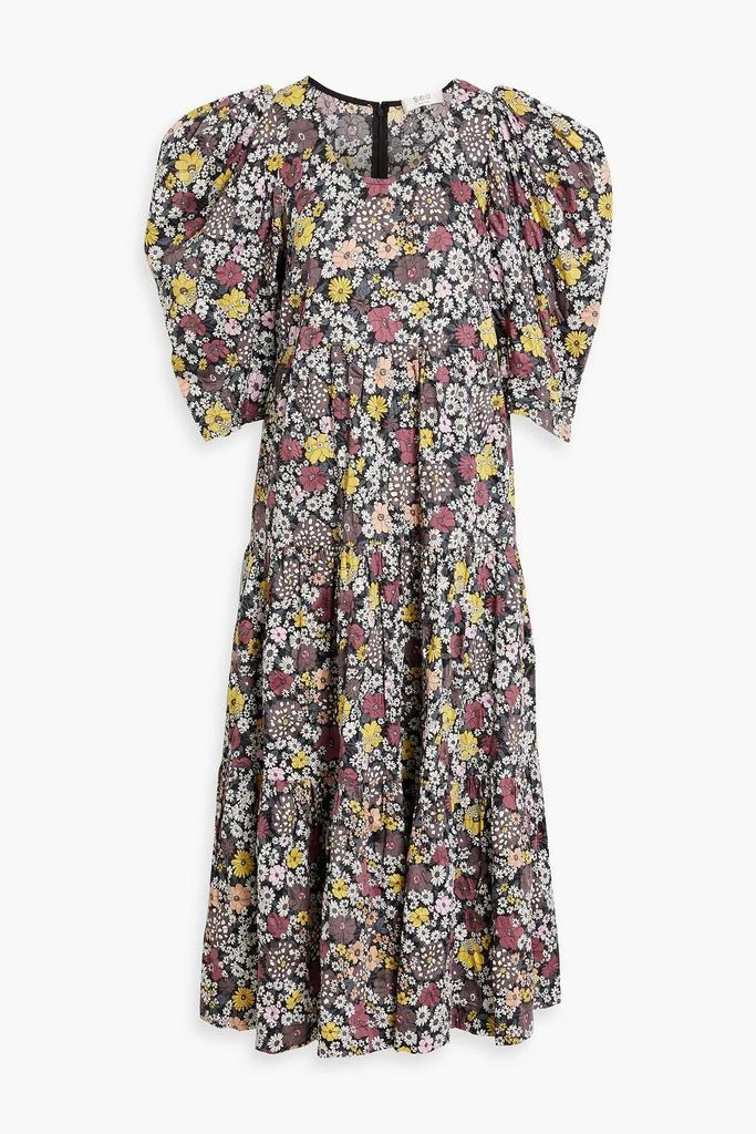 商品Sea|Gitte tiered crinkled floral-print cotton-poplin midi dress,价格¥1450,第1张图片