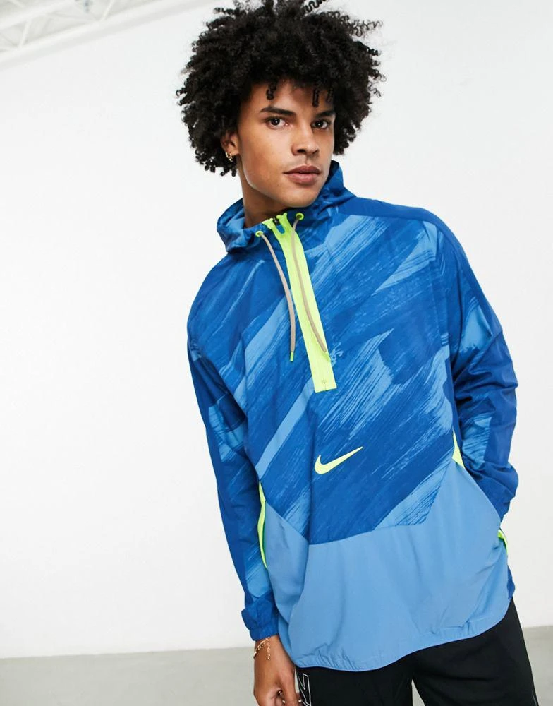 商品NIKE|Nike Training Sport Clash woven hooded jacket in blue,价格¥419,第1张图片