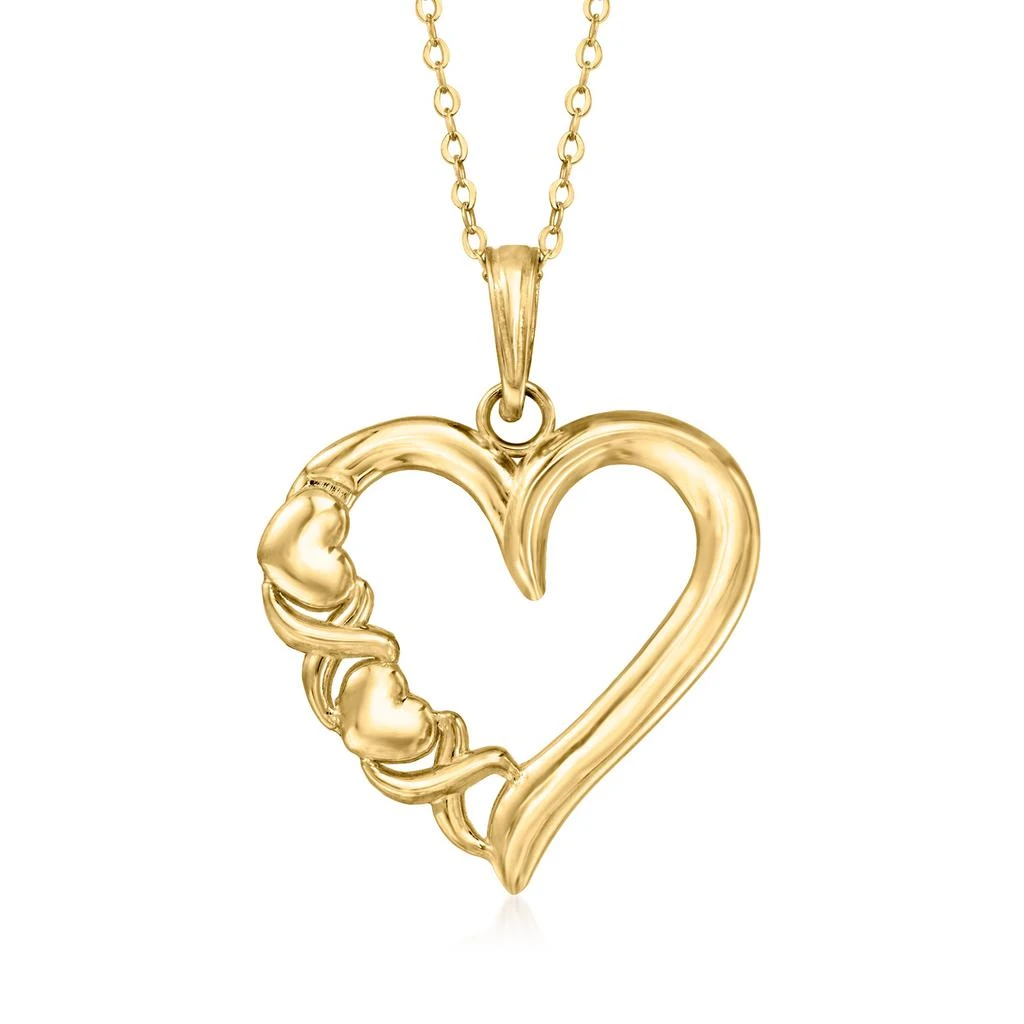 商品Canaria Fine Jewelry|Canaria 10kt Yellow Gold Xo Heart Pendant Necklace,价格¥1653,第1张图片