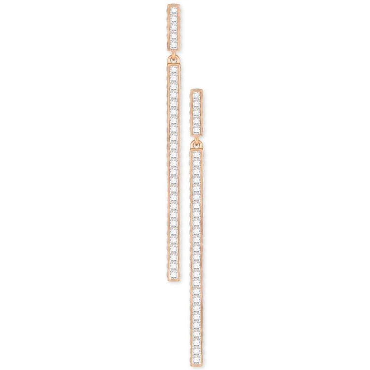 商品Swarovski|Long Pavé Linear Drop Earrings,价格¥744,第1张图片