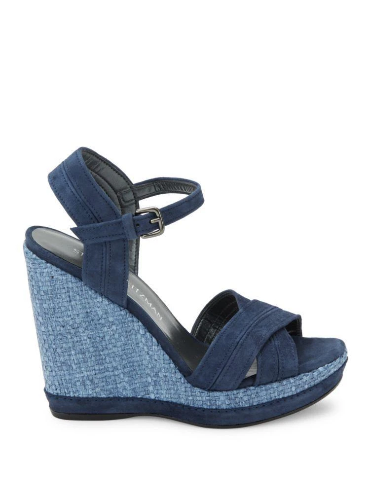 商品Stuart Weitzman|Elevate Open-Toe Wedge Sandals,价格¥708,第5张图片详细描述