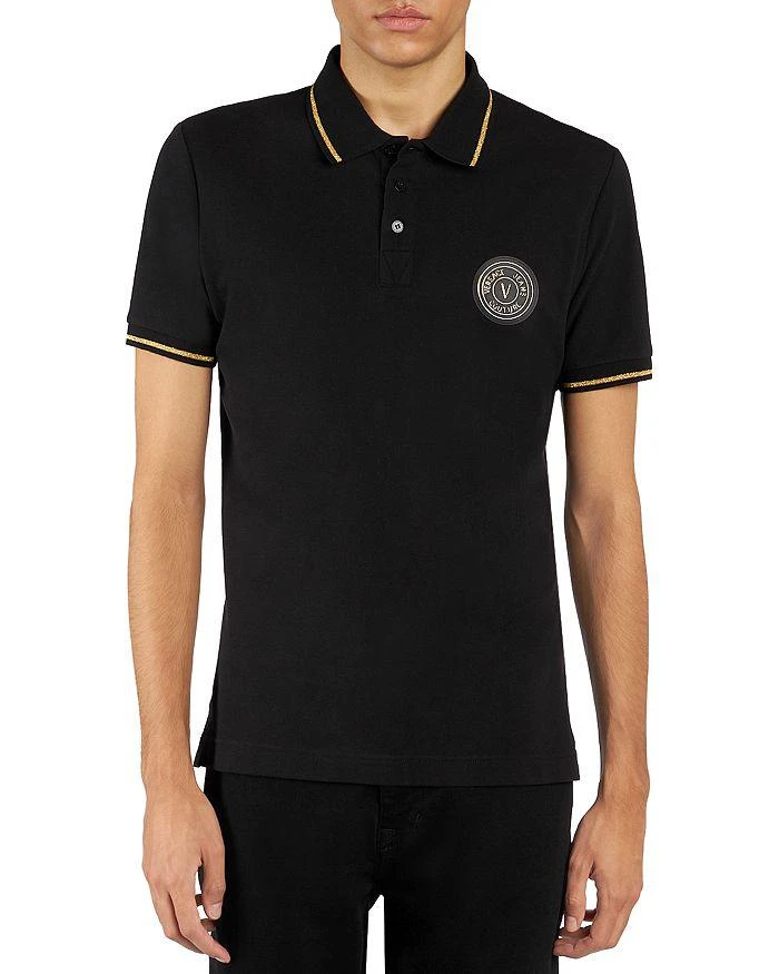 商品Versace|V-Emblem Short Sleeve Polo,价格¥984,第1张图片