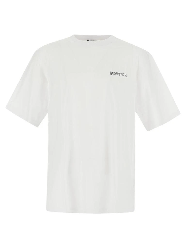 商品Marcelo Burlon|White Print T-Shirt,价格¥882,第1张图片