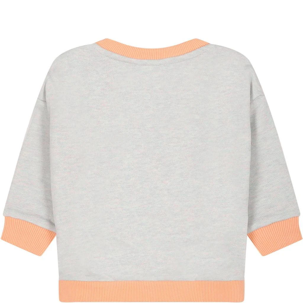 商品Kenzo|Kenzo Kids Gray Sweatshirt For Baby Girl With Print Elephant And Logo,价格¥1080,第2张图片详细描述