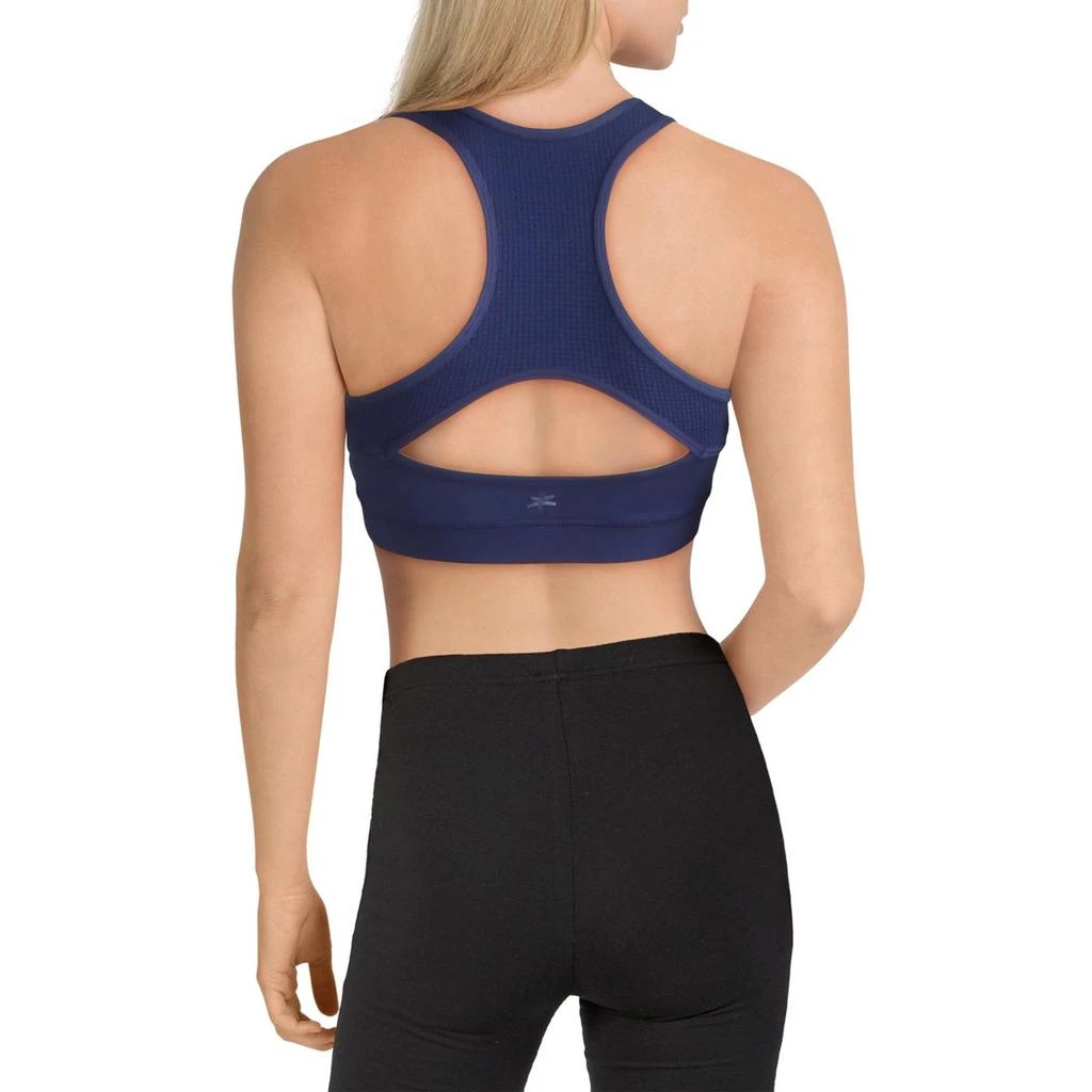 商品Splendid|Splendid Women's Ruched Cut Out High Neck Yoga Activewear Sports Bra,价格¥39,第2张图片详细描述