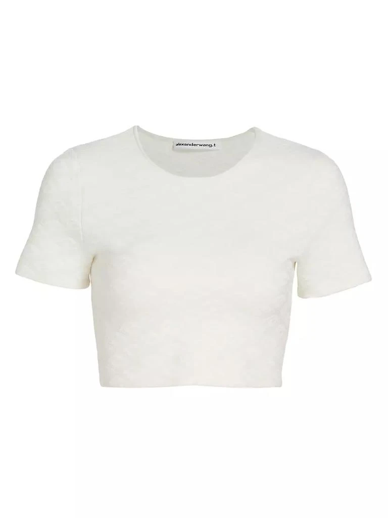 商品Alexander Wang|Monogrammed Jacquard Cropped T-Shirt,价格¥1649,第1张图片