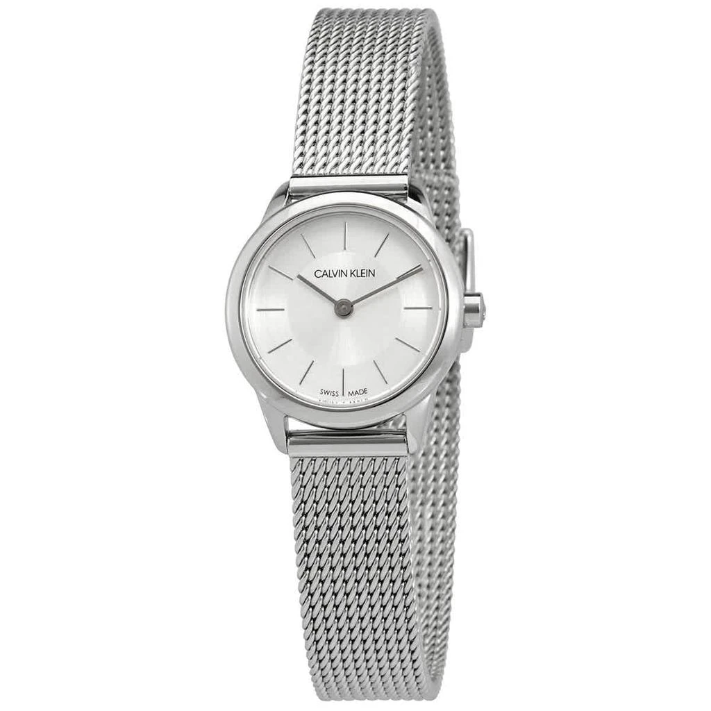 商品Calvin Klein|Calvin Klein Minimal Quartz Silver Dial Ladies Watch K3M23126,价格¥461,第1张图片