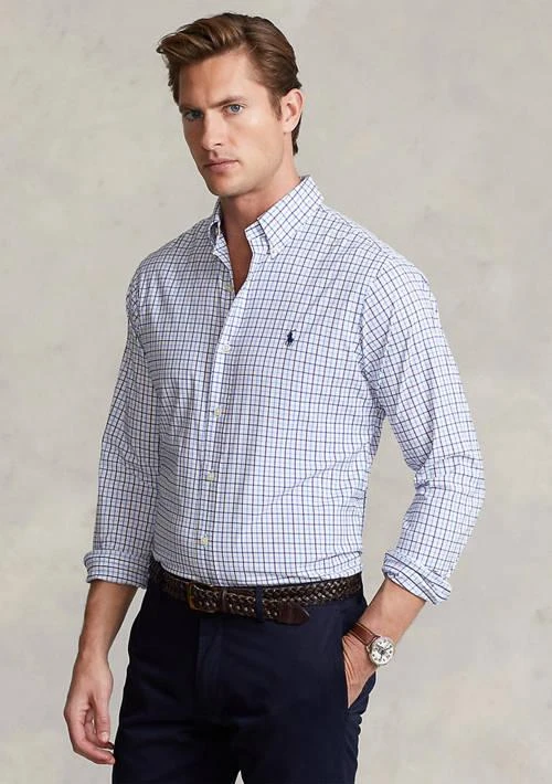 商品Ralph Lauren|Ralph Lauren Classic Fit Plaid Performance Shirt,价格¥938,第1张图片