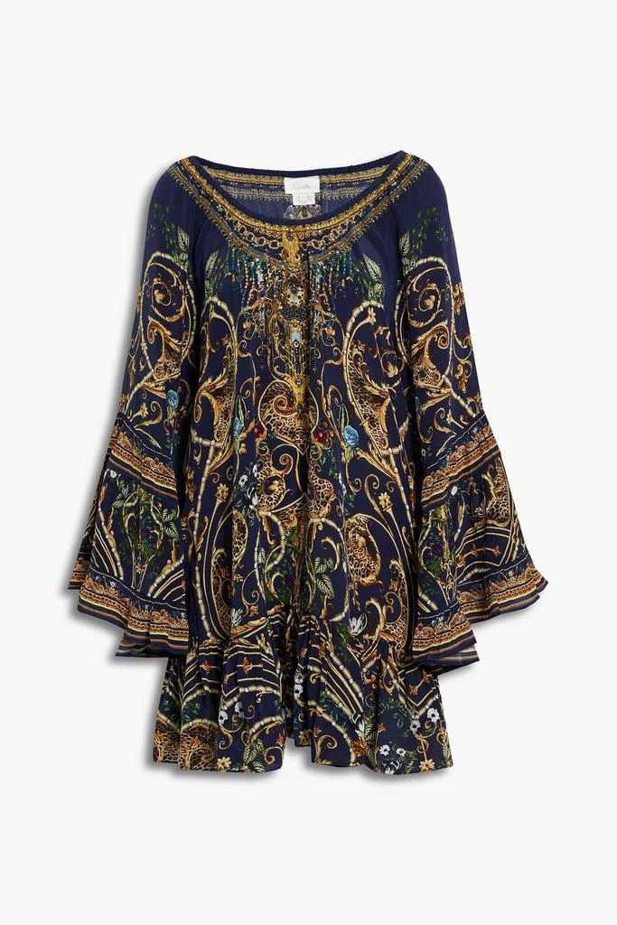 商品Camilla|Crystal-embellished printed silk crepe de chine mini dress,价格¥2802,第1张图片