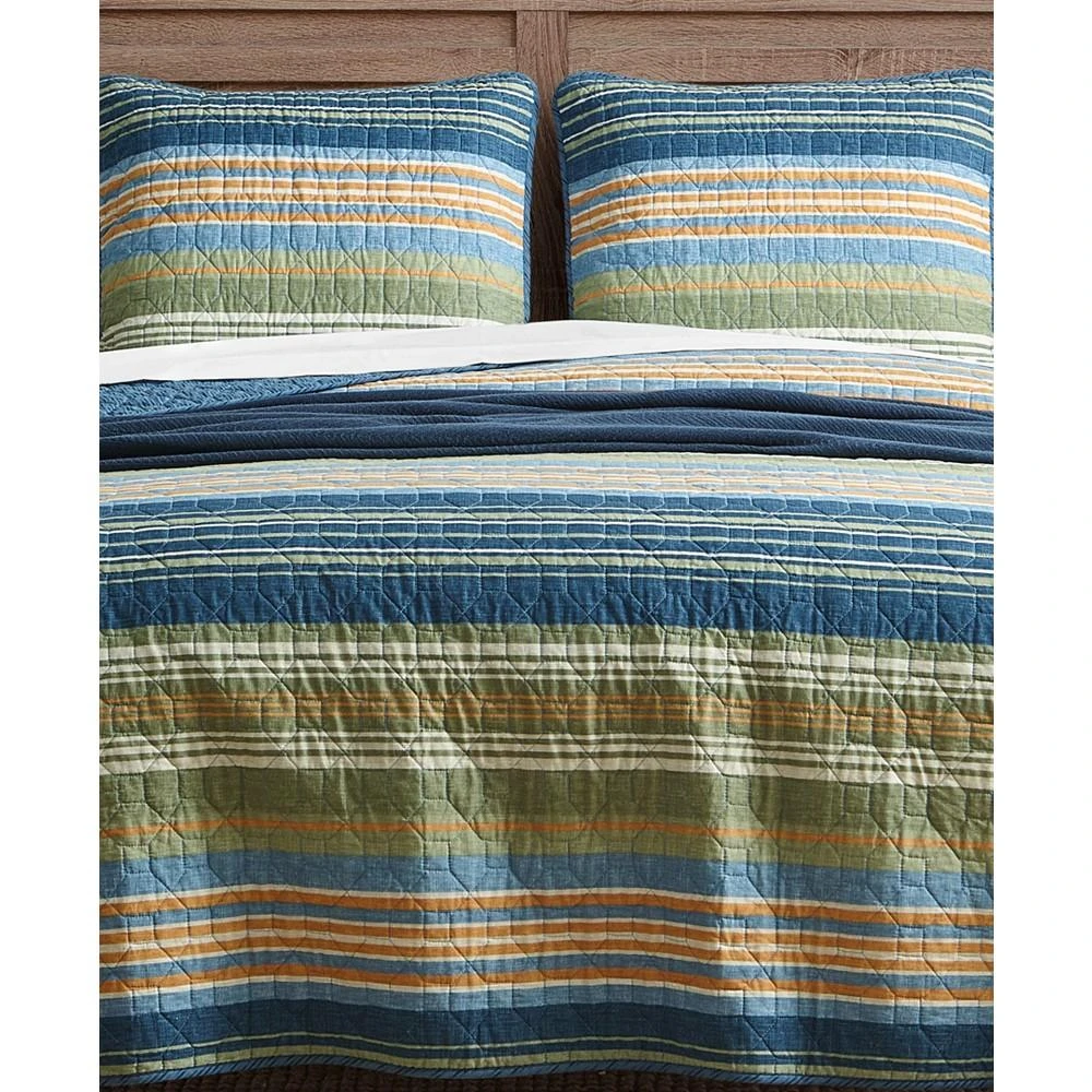 商品Eddie Bauer|Yakima Valley Stripe Persimmon Reversible 2-Piece Twin Quilt Set,价格¥1021,第5张图片详细描述