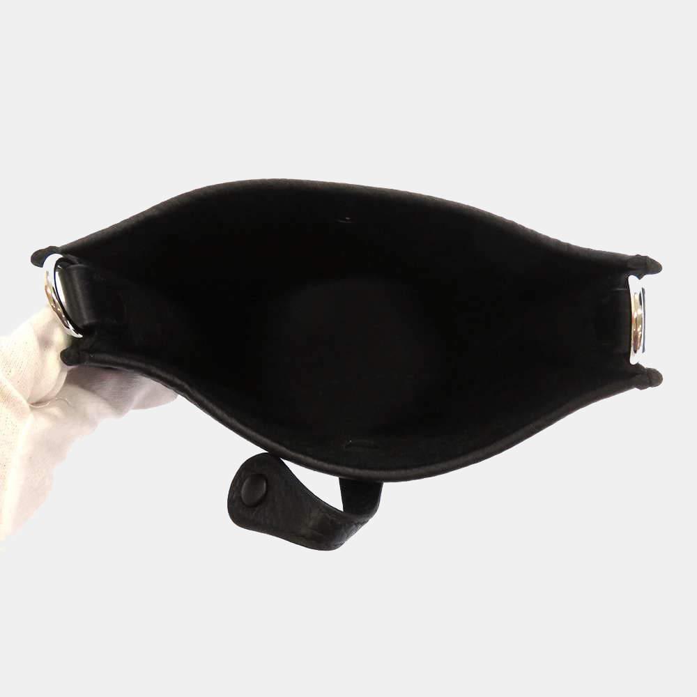 商品Hermes|Hermes Black Taurillon Clemence Leather Evelyne Amazon TPM Shoulder Bag,价格¥27579,第7张图片详细描述