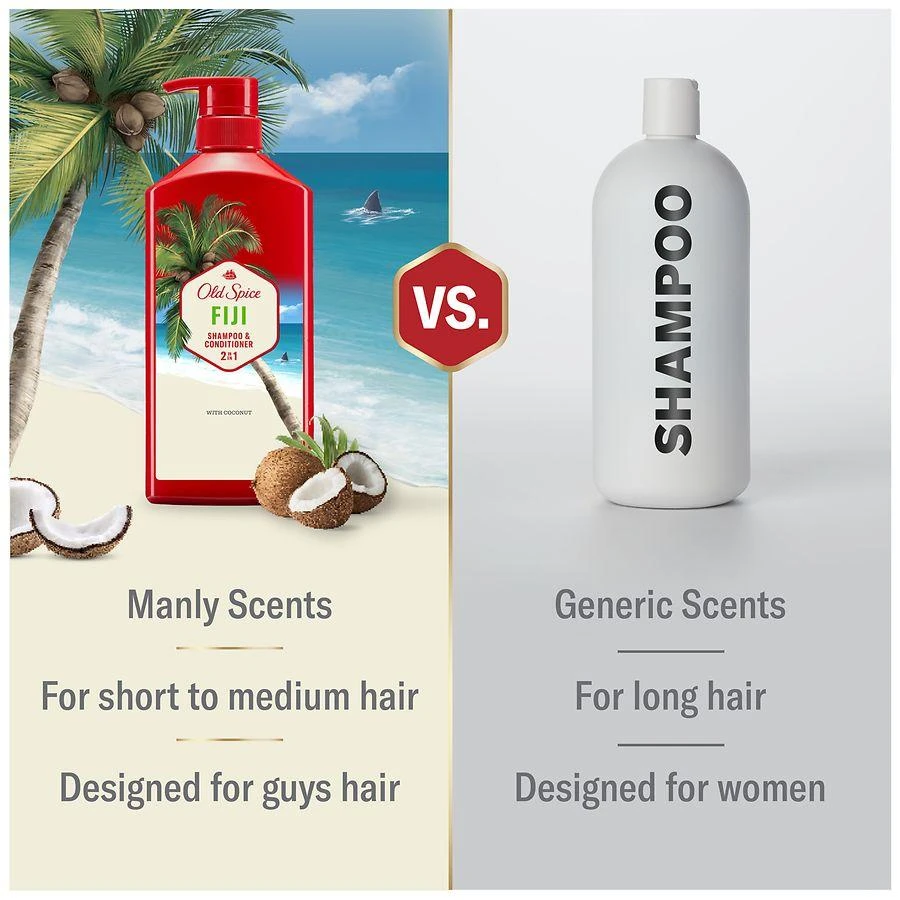商品Old Spice|2in1 Shampoo and Conditioner for Men Fresh Coconut and Tropical Wood,价格¥65,第3张图片详细描述