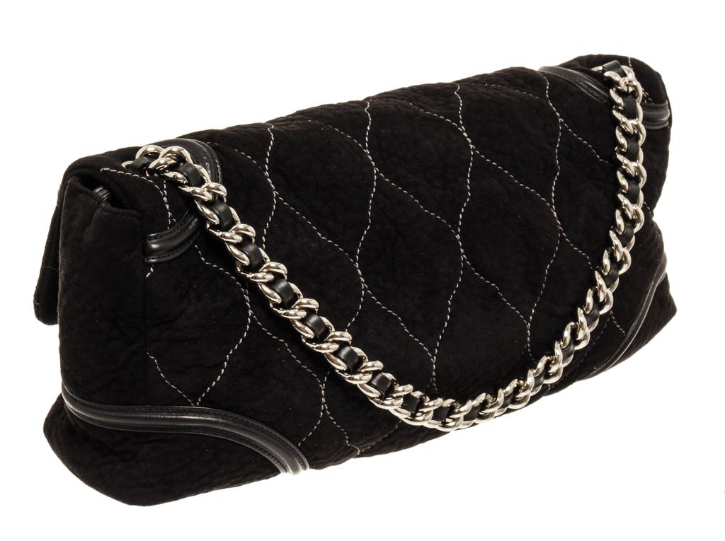 Chanel Black Quilted East West Chain Flap Shoulder Bag商品第3张图片规格展示