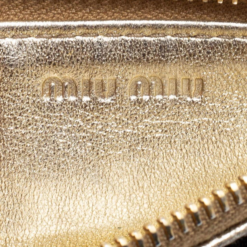 Miu Miu Metallic Gold Leather Madras Card Holder 商品