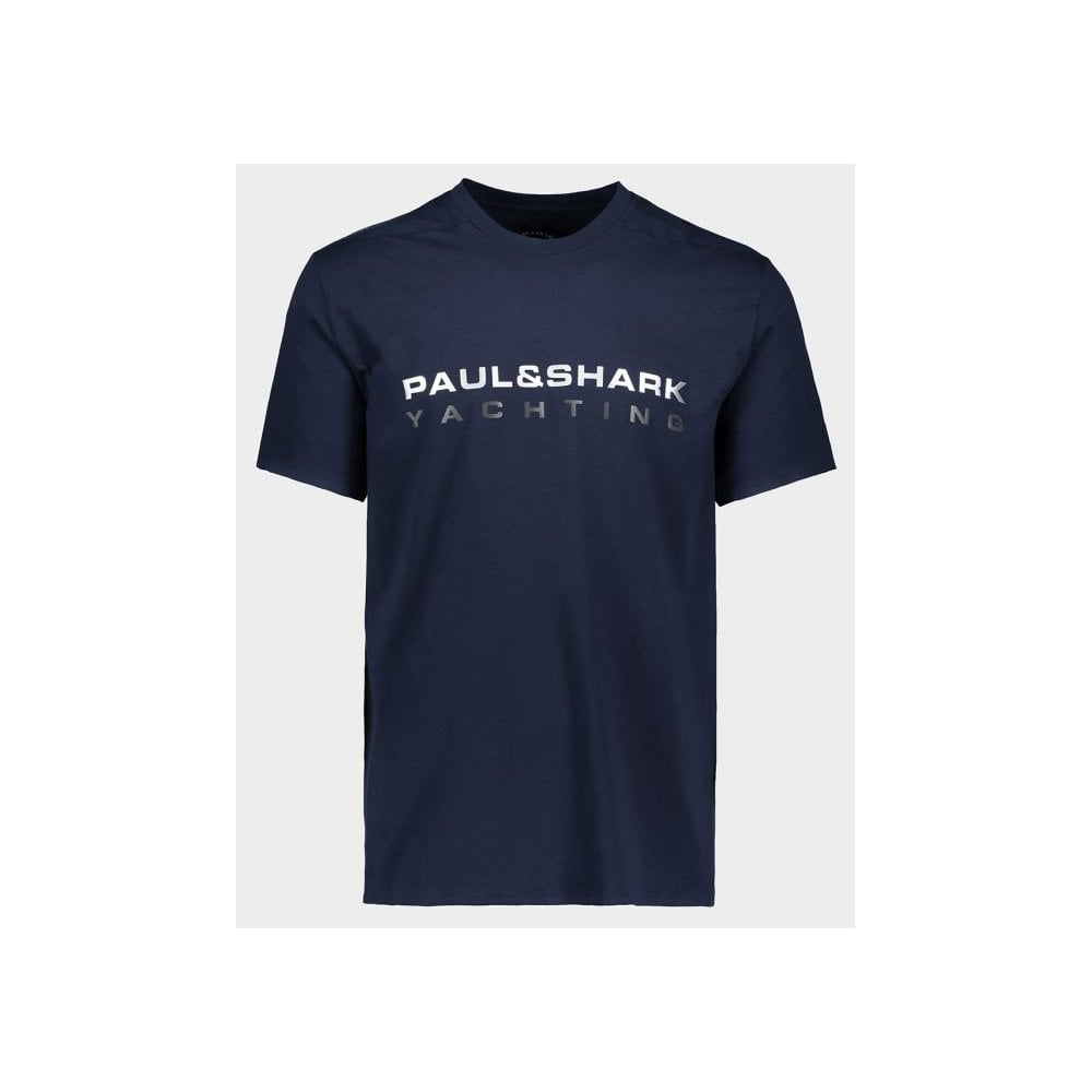 PAUL&SHARK 男士藏青色棉质短袖T恤 21411020-013商品第1张图片规格展示