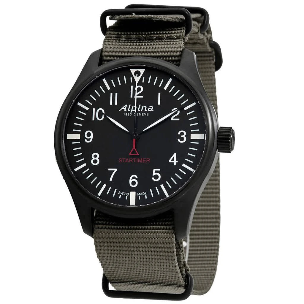 商品Alpina|Startimer Pilot Quartz Black Dial Men's Watch AL-235B4FBS6,价格¥737,第1张图片