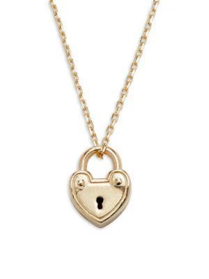 商品Saks Fifth Avenue|​14K Yellow Gold Heart Padlock Pendant Necklace,价格¥1660,第1张图片