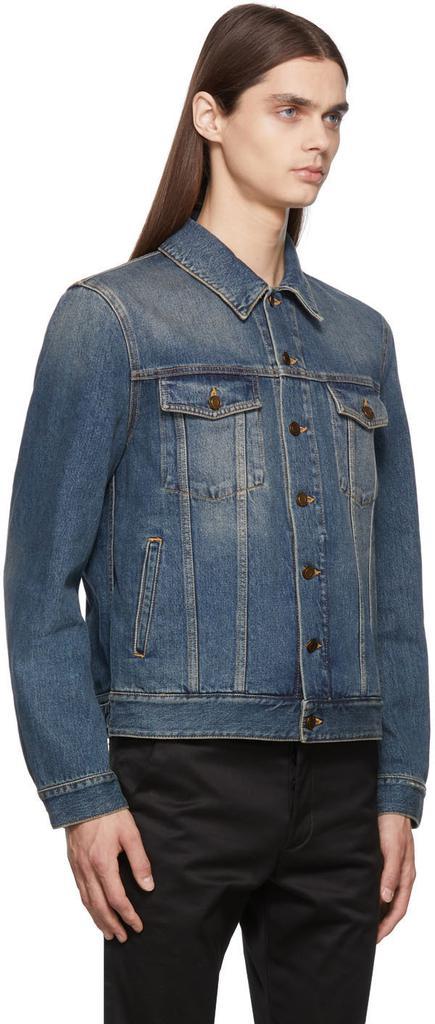 商品Yves Saint Laurent|Blue Denim Classic Vintage Jacket,价格¥8243,第4张图片详细描述