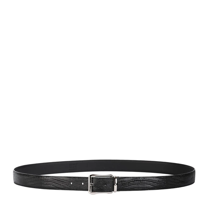 Mont Blanc 万宝龙 男士黑色针扣式牛皮腰带 118423 商品