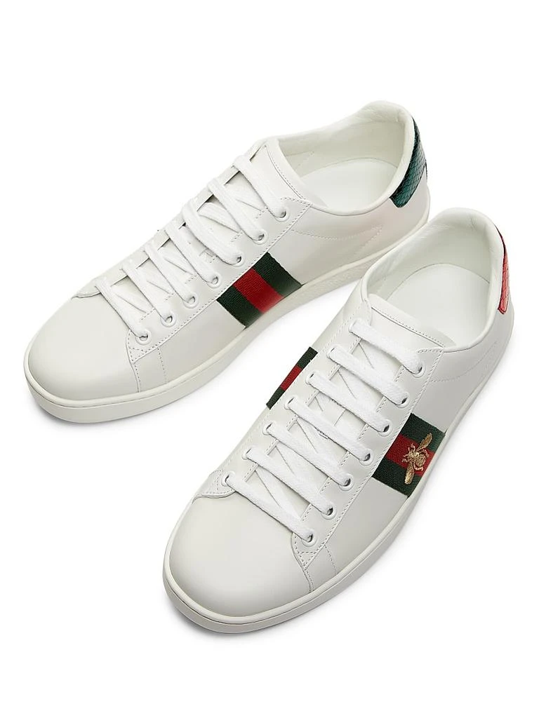商品Gucci|New Ace Bee Embroidered Sneakers,价格¥7069,第4张图片详细描述