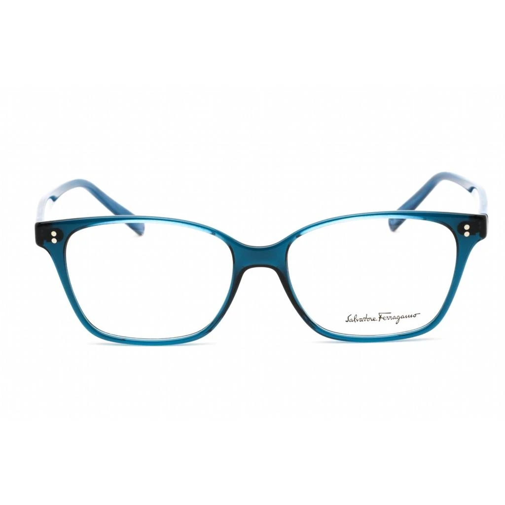 商品Salvatore Ferragamo|Salvatore Ferragamo Women's Eyeglasses - Transparent Blue Plastic Frame | SF2928 432,价格¥464,第2张图片详细描述