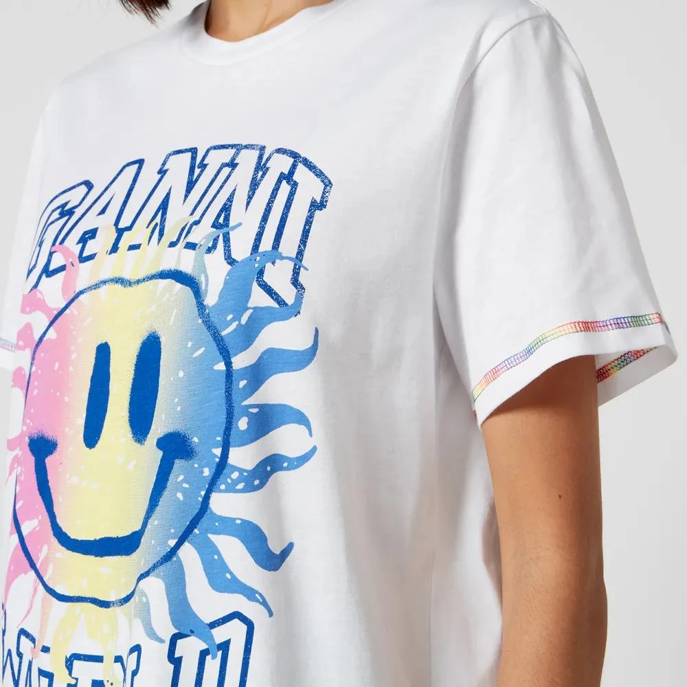 商品Ganni|Ganni Logo-Printed Organic Cotton-Jersey T-Shirt,价格¥588,第4张图片详细描述