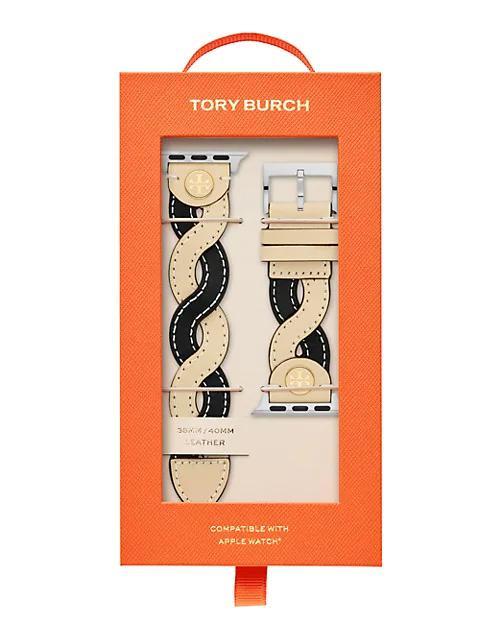 商品Tory Burch|TB Two-Tone Leather Apple® Watch Strap,价格¥854,第7张图片详细描述