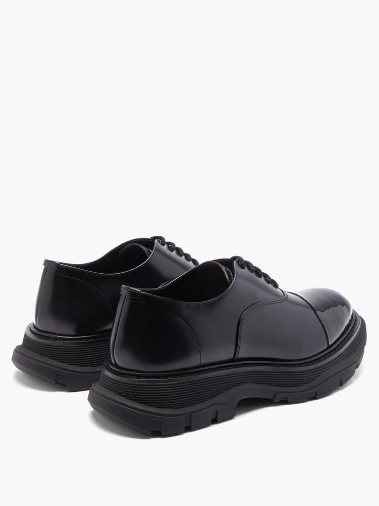 商品Alexander McQueen|Tread patent-toecap leather Derby shoes,价格¥5194,第6张图片详细描述