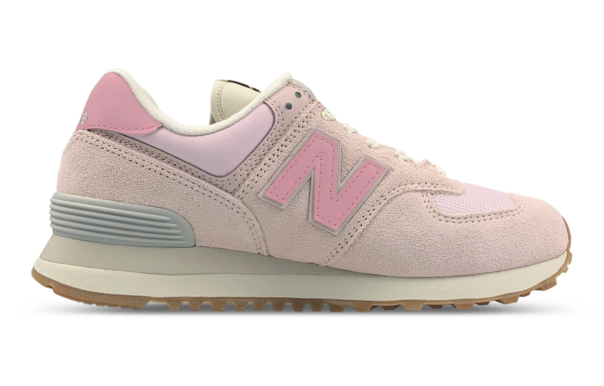 商品[国内直发] New Balance|[预售3天]【定制球鞋】   NB 574 老钱 复古 烟熏蔷薇 奶油草莓 LQ轻便耐磨 低帮跑步鞋 女款 粉棕,价格¥1300,第3张图片详细描述