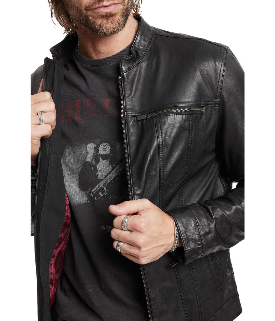 超本格派 john varvatos ロングレザーコート ブラック 定価19万 超本格