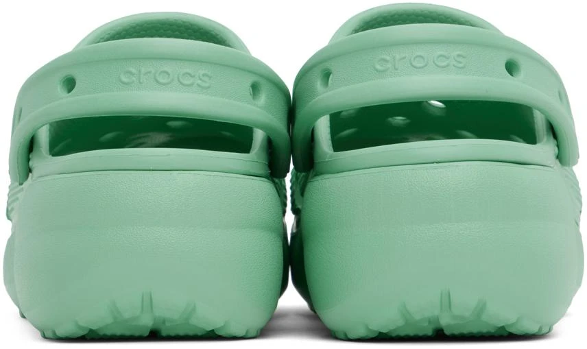 商品Crocs|Green Classic Platform Clogs,价格¥266,第2张图片详细描述