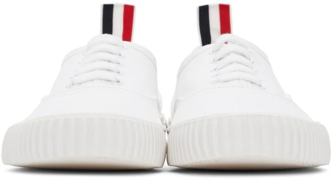 商品Thom Browne|White Heritage Vulcanized Sneaker,价格¥3822,第2张图片详细描述