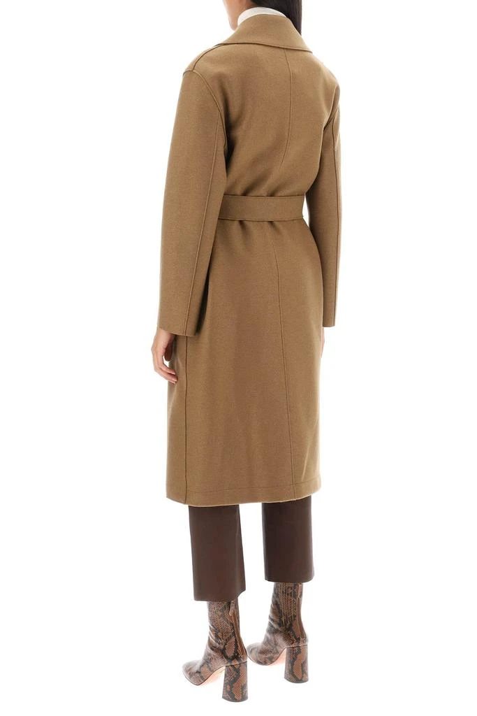 商品Harris Wharf London|long robe coat in pressed wool and polaire,价格¥1471,第3张图片详细描述