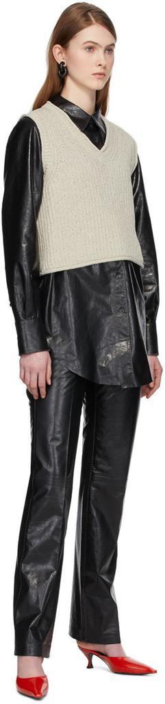 商品Acne Studios|Black Pressed Leather Trousers,价格¥12058,第7张图片详细描述