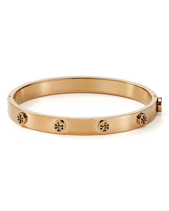 商品Tory Burch|Logo Studded Hinge Bangle,价格¥959,第1张图片