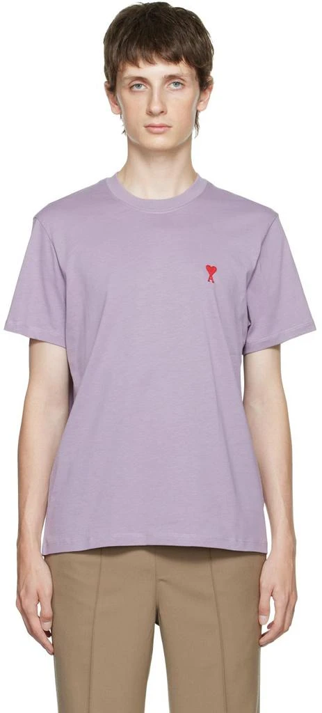 商品AMI|Purple Ami de Cœur T-Shirt,价格¥365,第1张图片