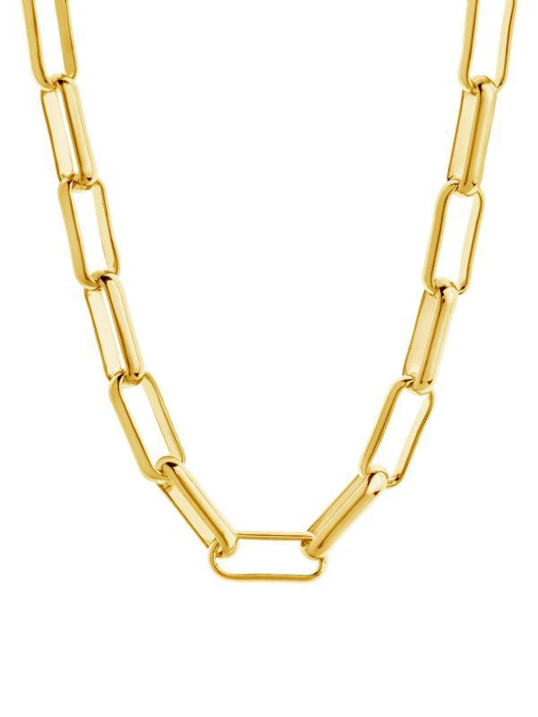 商品Sterling Forever|Sarah 14K Goldplated Paperclip Necklace,价格¥248,第2张图片详细描述