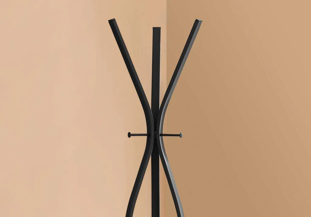 商品Homezia|12" X 18" X 72" Black  Metal  Coat Rack,价格¥1166,第3张图片详细描述