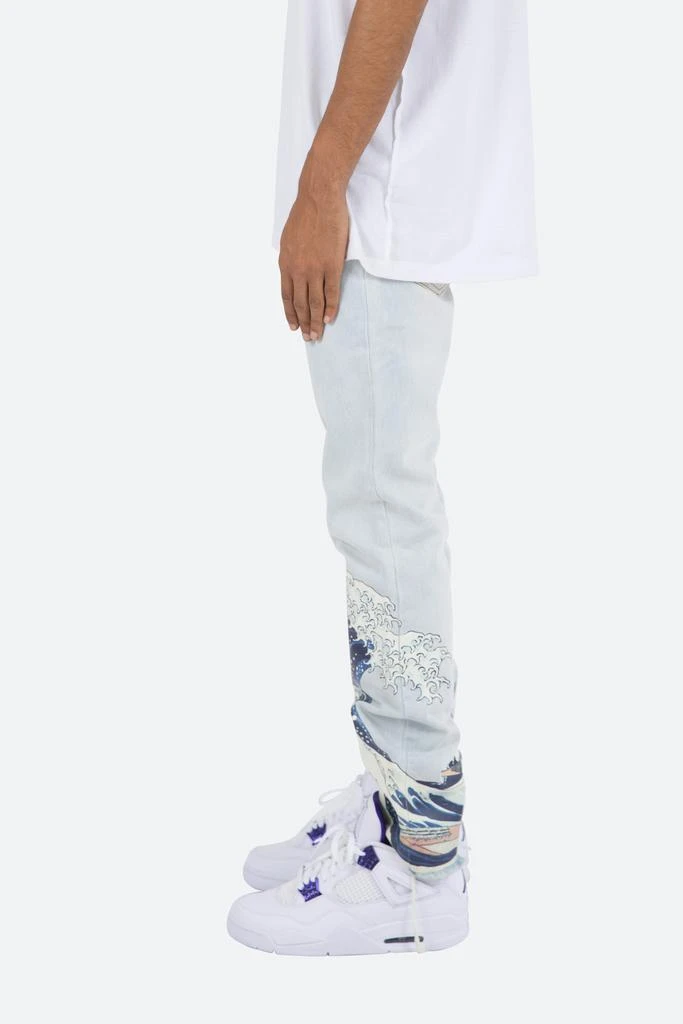 商品MNML|D233 Wave Straight Denim - Light Blue,价格¥483,第4张图片详细描述