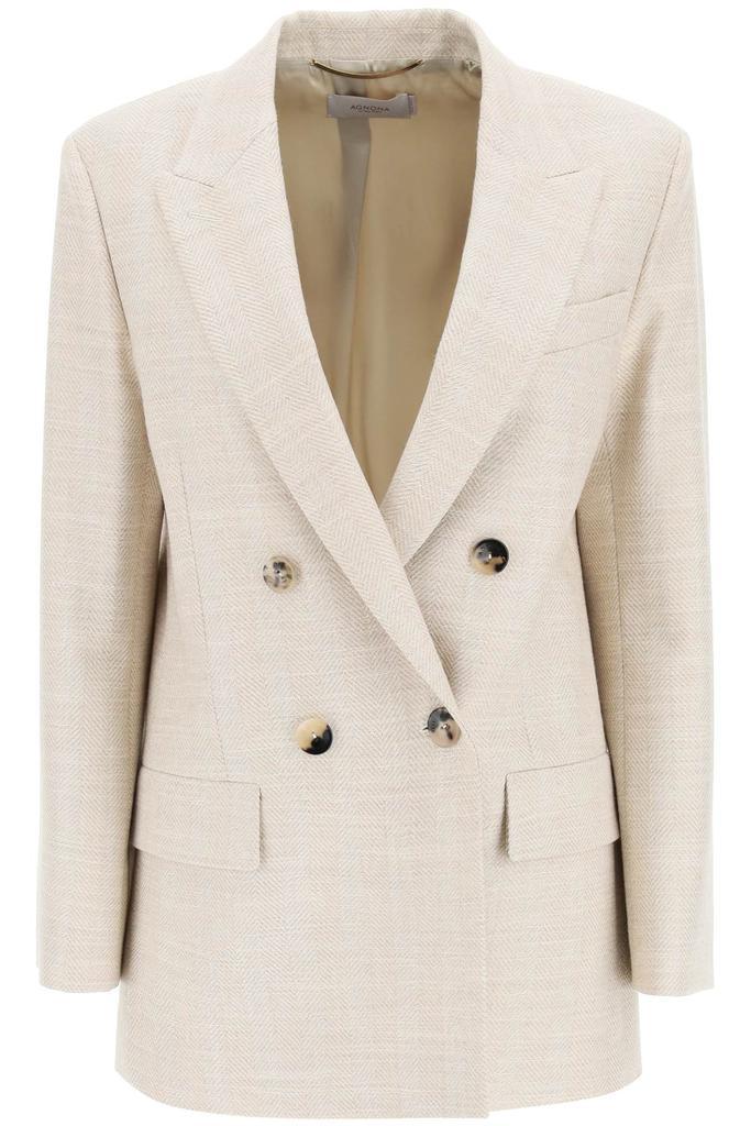 商品AGNONA|Agnona double-breasted wool silk blazer,价格¥7890,第1张图片