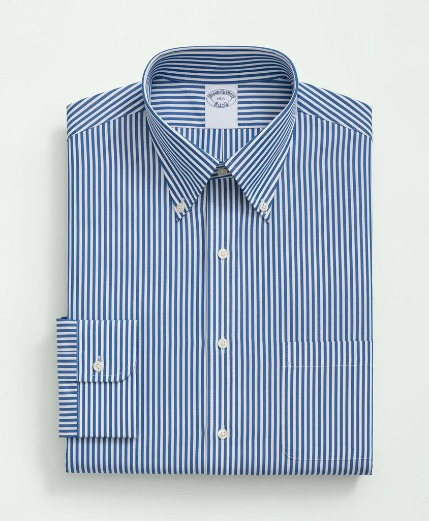 商品Brooks Brothers|Supima® Cotton Poplin Polo Button-Down Collar, Striped Dress Shirt,价格¥1052,第4张图片详细描述