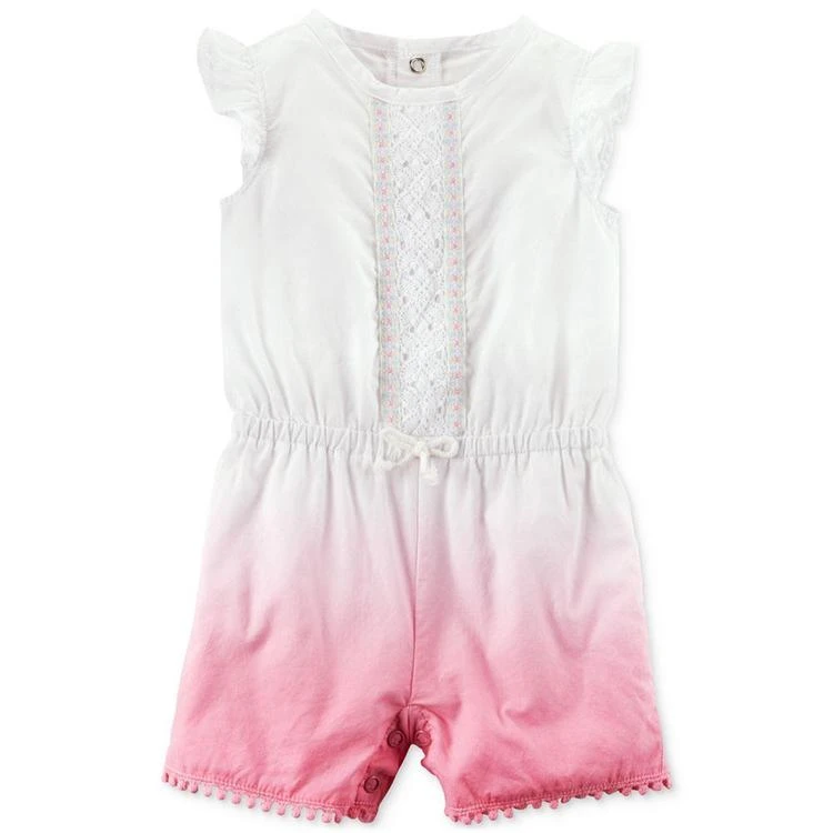 商品Carter's|Dip-Dye Cotton Romper, Baby Girls (0-24 months),价格¥50,第1张图片