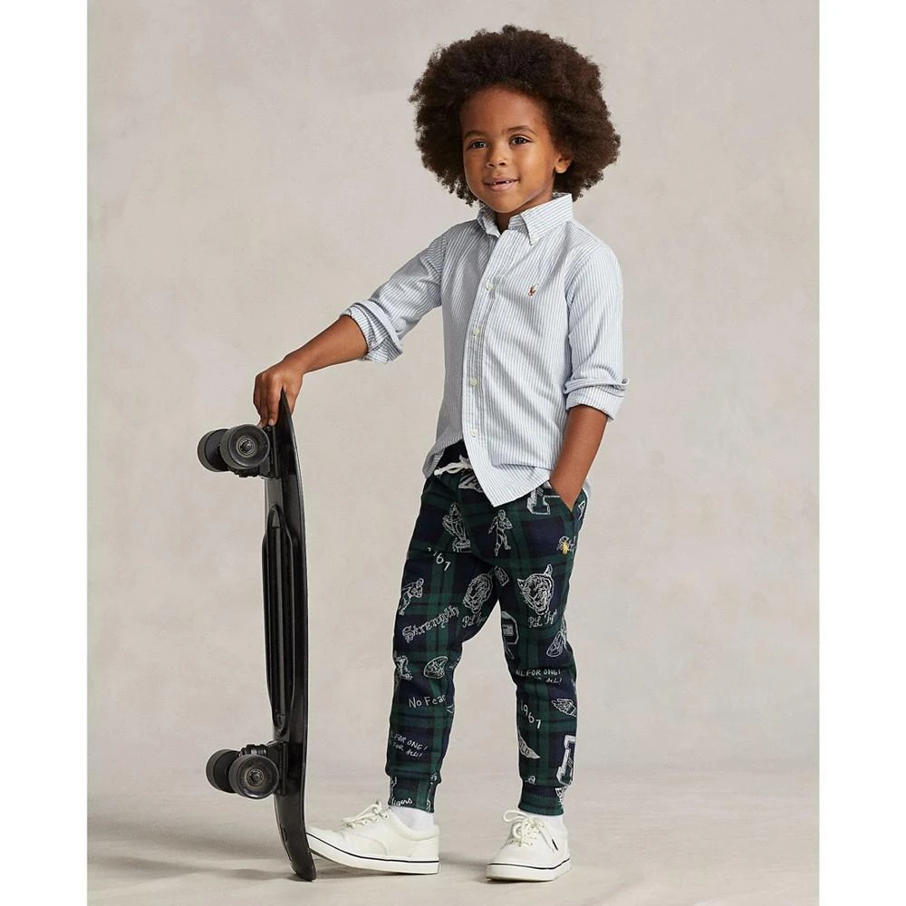 商品Ralph Lauren|Little and Toddler Boys Plaid Fleece Jogger Pants,价格¥326,第1张图片