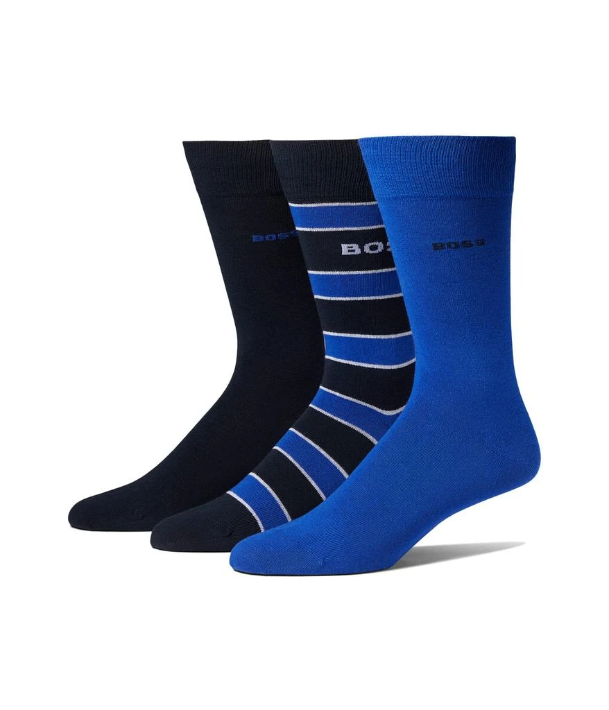 商品Hugo Boss|3-Pack Stripe Cotton Socks Gift Set,价格¥158,第1张图片